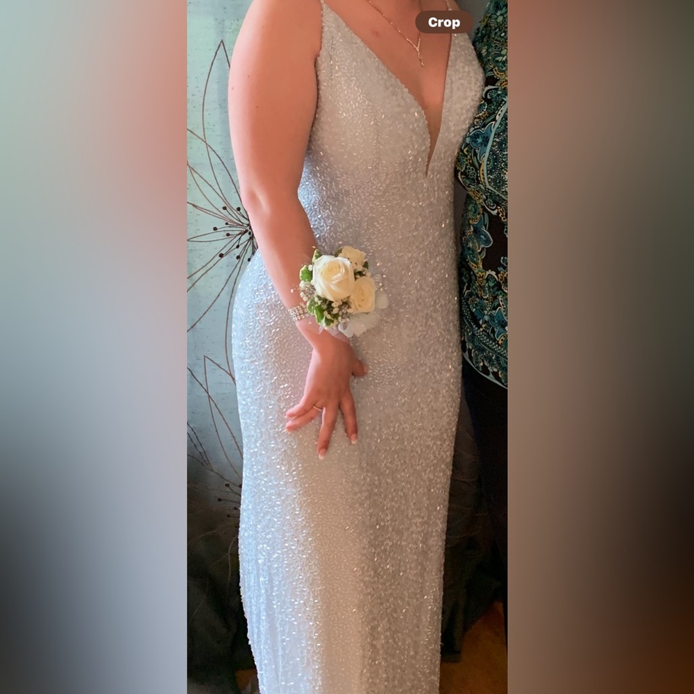 Sherri Hill Light Blue Prom Dress